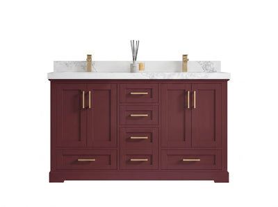 Boston 60 in. W x 22 in. D Double Sink Bathroom Vanity - Willow Bath and Vanity