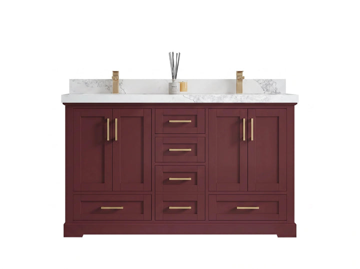 Boston 60 in. W x 22 in. D Double Sink Bathroom Vanity - photo 1