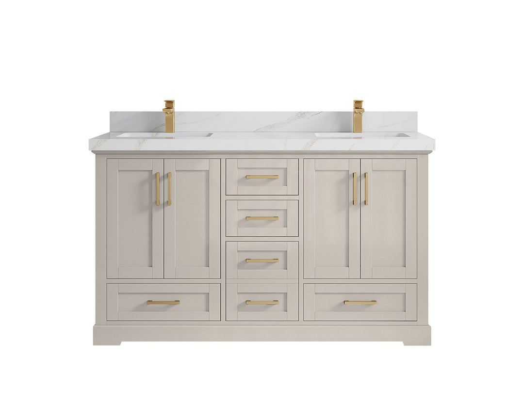 Boston 60 in. W x 22 in. D Double Sink Bathroom Vanity - Willow Bath and Vanity