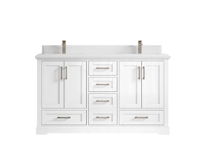 Boston 60 in. W x 22 in. D Double Sink Bathroom Vanity - Willow Bath and Vanity