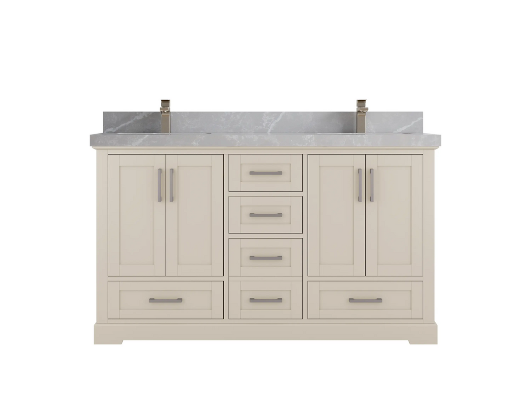 Boston 60 in. W x 22 in. D Double Sink Bathroom Vanity - Willow Bath and Vanity