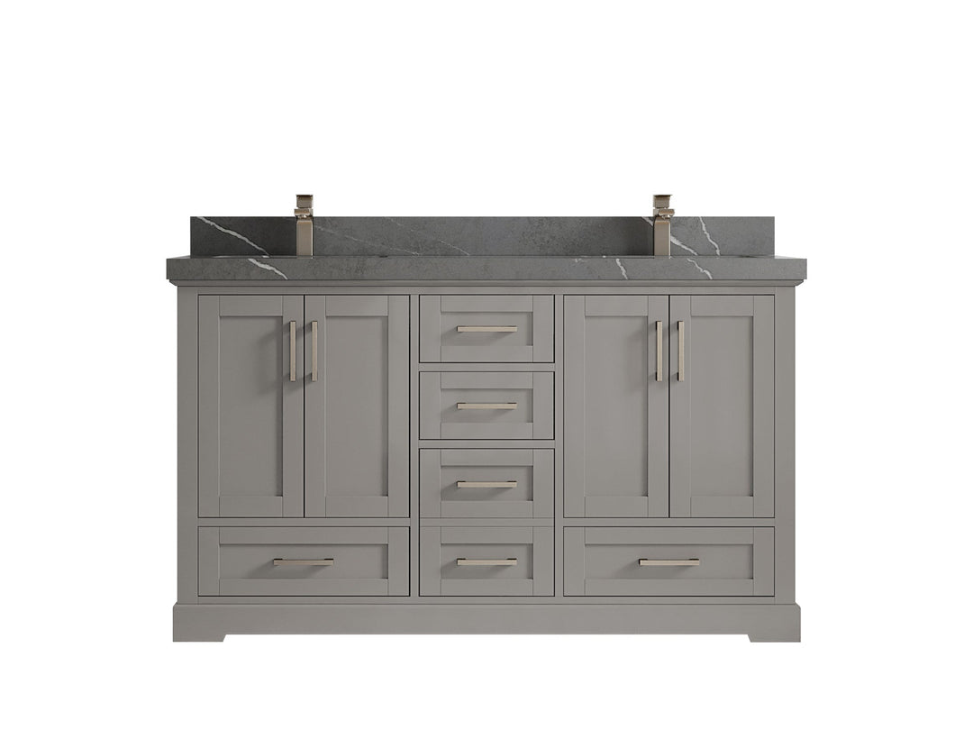 Boston 60 in. W x 22 in. D Double Sink Bathroom Vanity - Willow Bath and Vanity