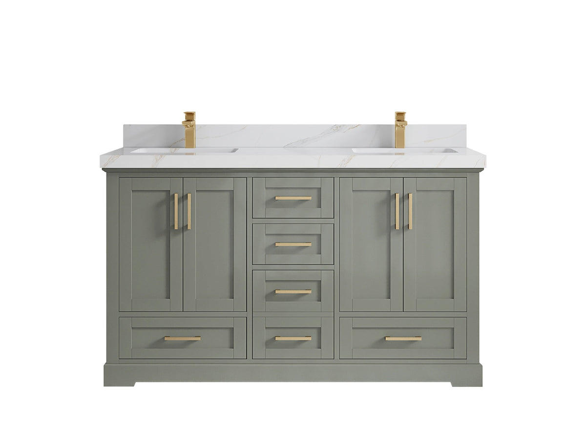 Boston 60 in. W x 22 in. D Double Sink Bathroom Vanity - Willow Bath and Vanity