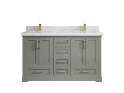 Boston 60 in. W x 22 in. D Double Sink Bathroom Vanity - Willow Bath and Vanity