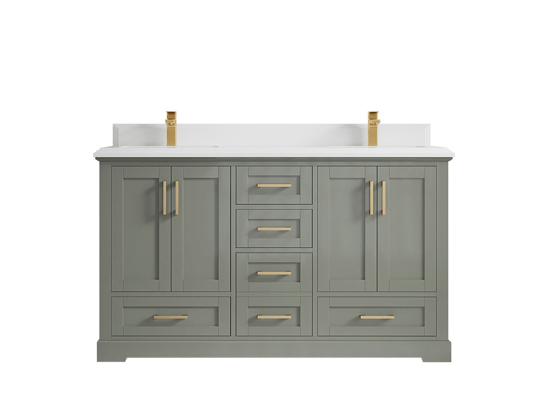 Boston 60 in. W x 22 in. D Double Sink Bathroom Vanity - Willow Bath and Vanity