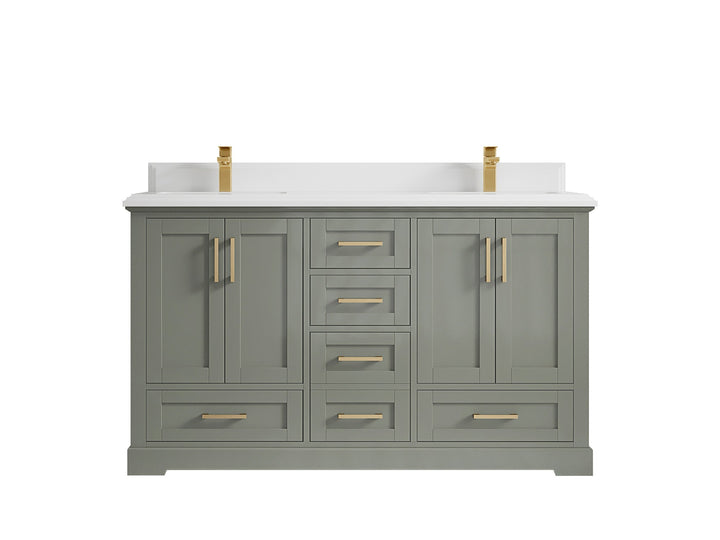 Boston 60 in. W x 22 in. D Double Sink Bathroom Vanity - photo 48