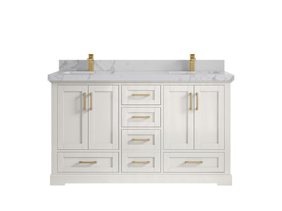Boston 60 in. W x 22 in. D Double Sink Bathroom Vanity - Willow Bath and Vanity