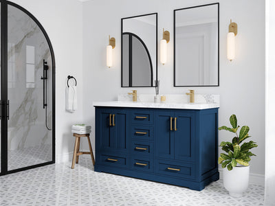 Boston 60 in. W x 22 in. D Double Sink Bathroom Vanity - Willow Bath and Vanity