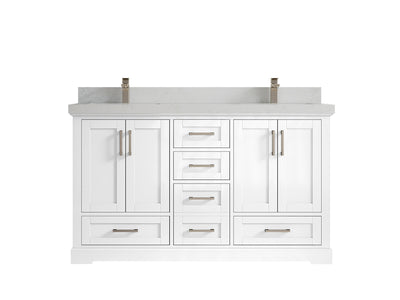 Boston 60 in. W x 22 in. D Double Sink Bathroom Vanity - Willow Bath and Vanity