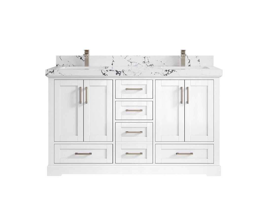Boston 60 in. W x 22 in. D Double Sink Bathroom Vanity - Willow Bath and Vanity