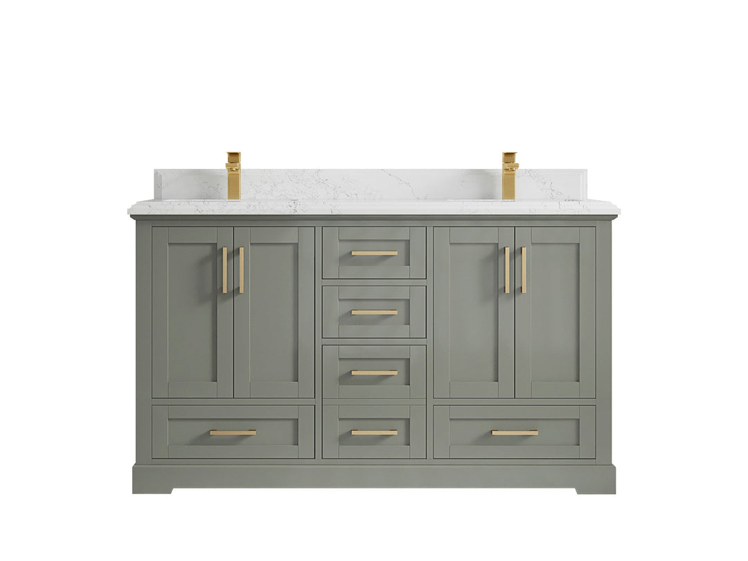 Boston 60 in. W x 22 in. D Double Sink Bathroom Vanity - Willow Bath and Vanity
