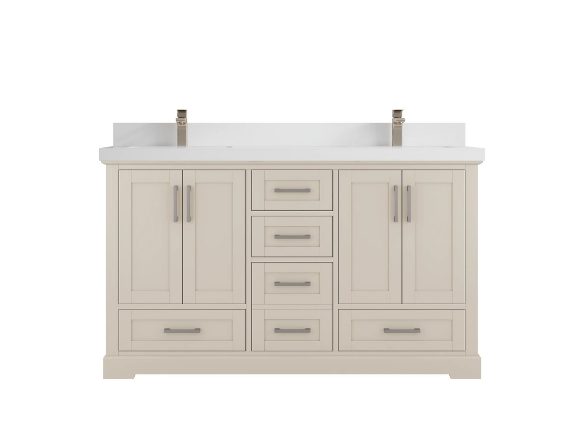 Boston 60 in. W x 22 in. D Double Sink Bathroom Vanity