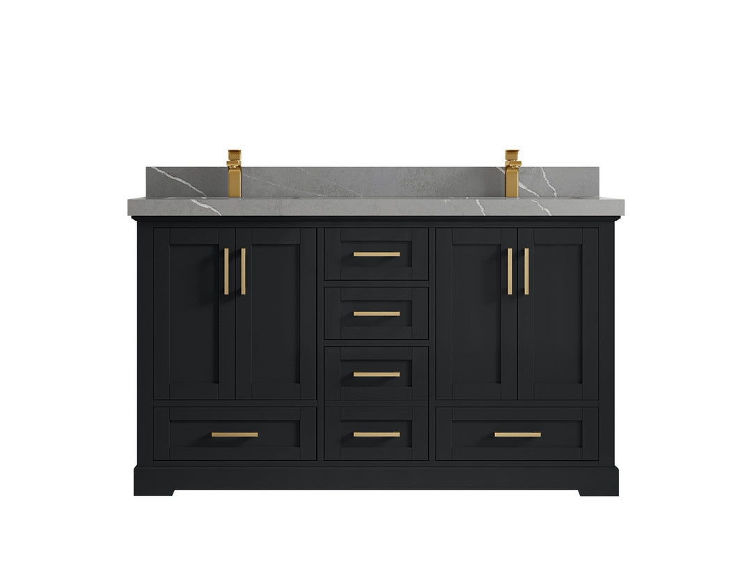 Boston 60 in. W x 22 in. D Double Sink Bathroom Vanity - Willow Bath and Vanity