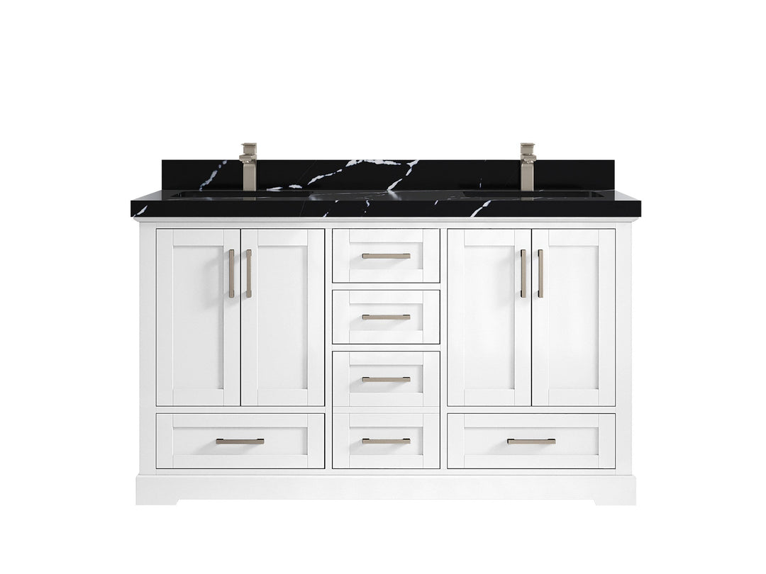 Boston 60 in. W x 22 in. D Double Sink Bathroom Vanity - Willow Bath and Vanity