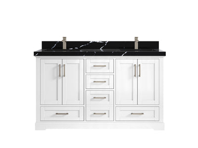 Boston 60 in. W x 22 in. D Double Sink Bathroom Vanity - Willow Bath and Vanity