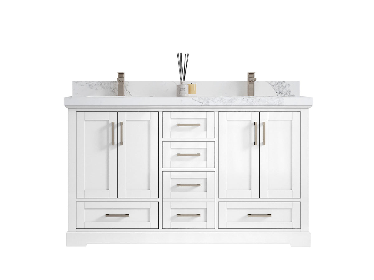 Boston 60 in. W x 22 in. D Double Sink Bathroom Vanity - Willow Bath and Vanity