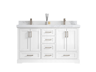 Boston 60 in. W x 22 in. D Double Sink Bathroom Vanity - Willow Bath and Vanity