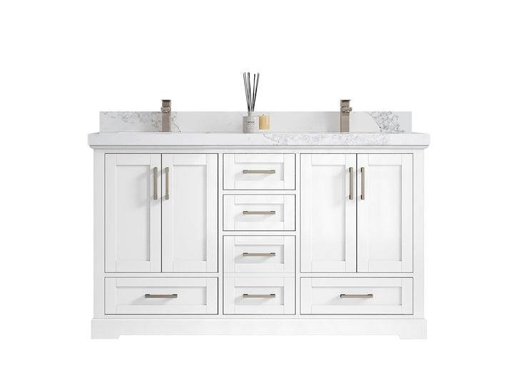 Boston 60 in. W x 22 in. D Double Sink Bathroom Vanity - photo 1