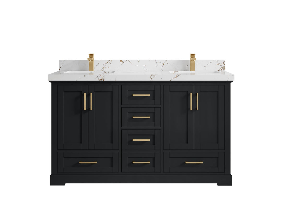 Boston 60 in. W x 22 in. D Double Sink Bathroom Vanity - Willow Bath and Vanity