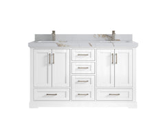 Boston 60 in. W x 22 in. D Double Sink Bathroom Vanity - photo 19