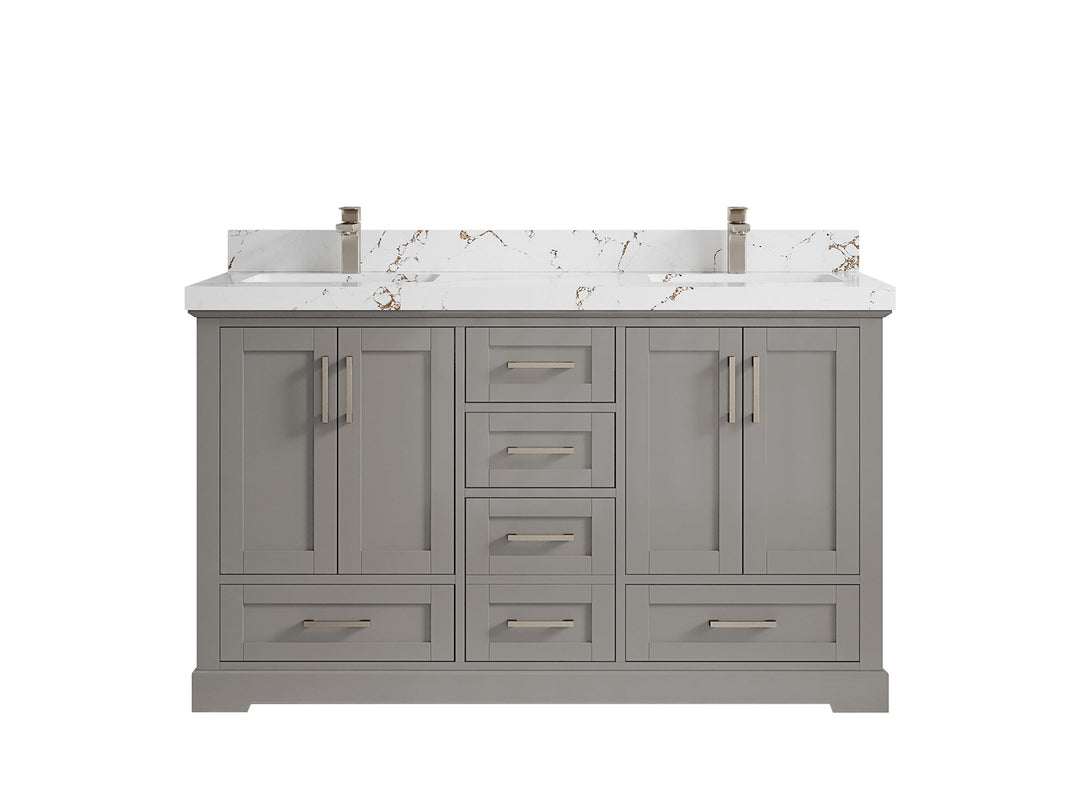 Boston 60 in. W x 22 in. D Double Sink Bathroom Vanity - Willow Bath and Vanity