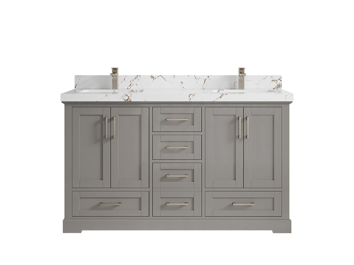 Boston 60 in. W x 22 in. D Double Sink Bathroom Vanity - photo 34