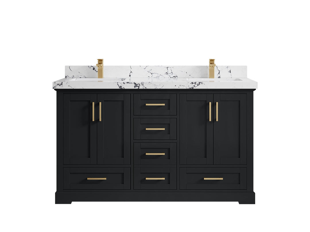 Boston 60 in. W x 22 in. D Double Sink Bathroom Vanity - Willow Bath and Vanity