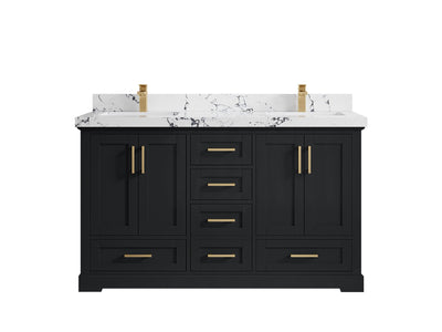 Boston 60 in. W x 22 in. D Double Sink Bathroom Vanity - Willow Bath and Vanity