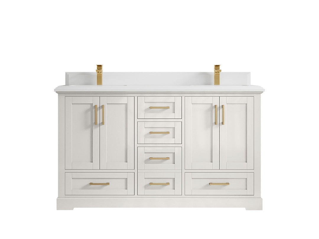 Boston 60 in. W x 22 in. D Double Sink Bathroom Vanity - Willow Bath and Vanity
