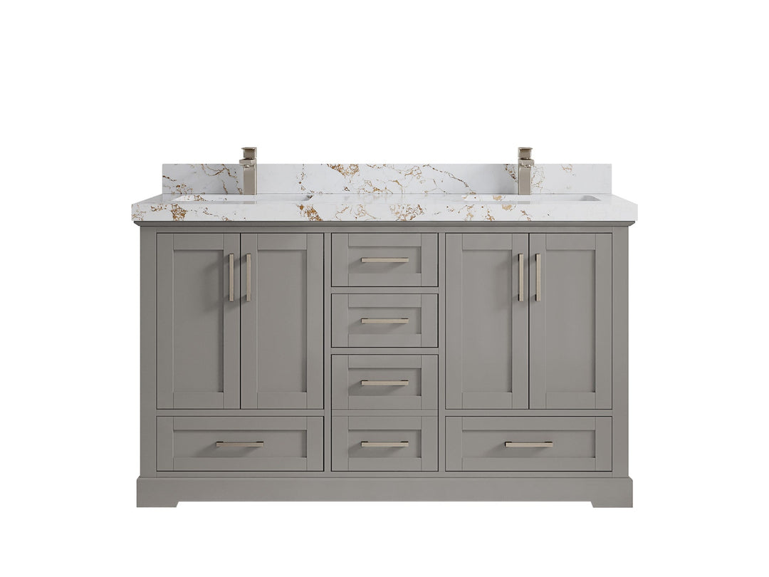 Boston 60 in. W x 22 in. D Double Sink Bathroom Vanity - Willow Bath and Vanity