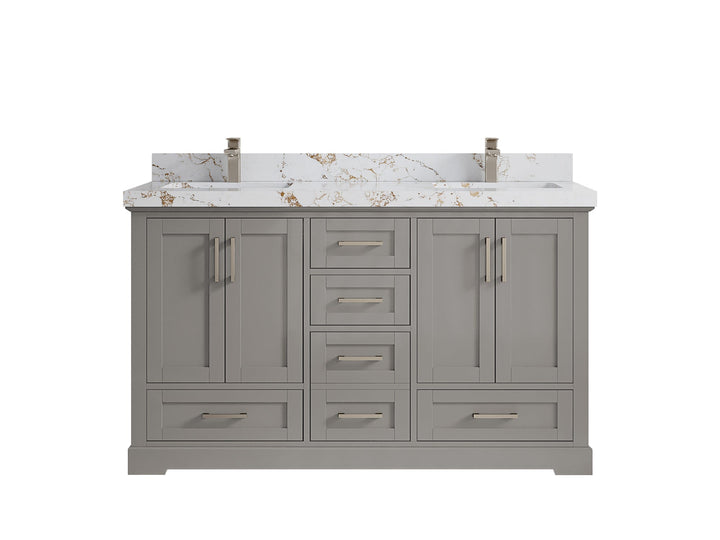 Boston 60 in. W x 22 in. D Double Sink Bathroom Vanity - photo 36