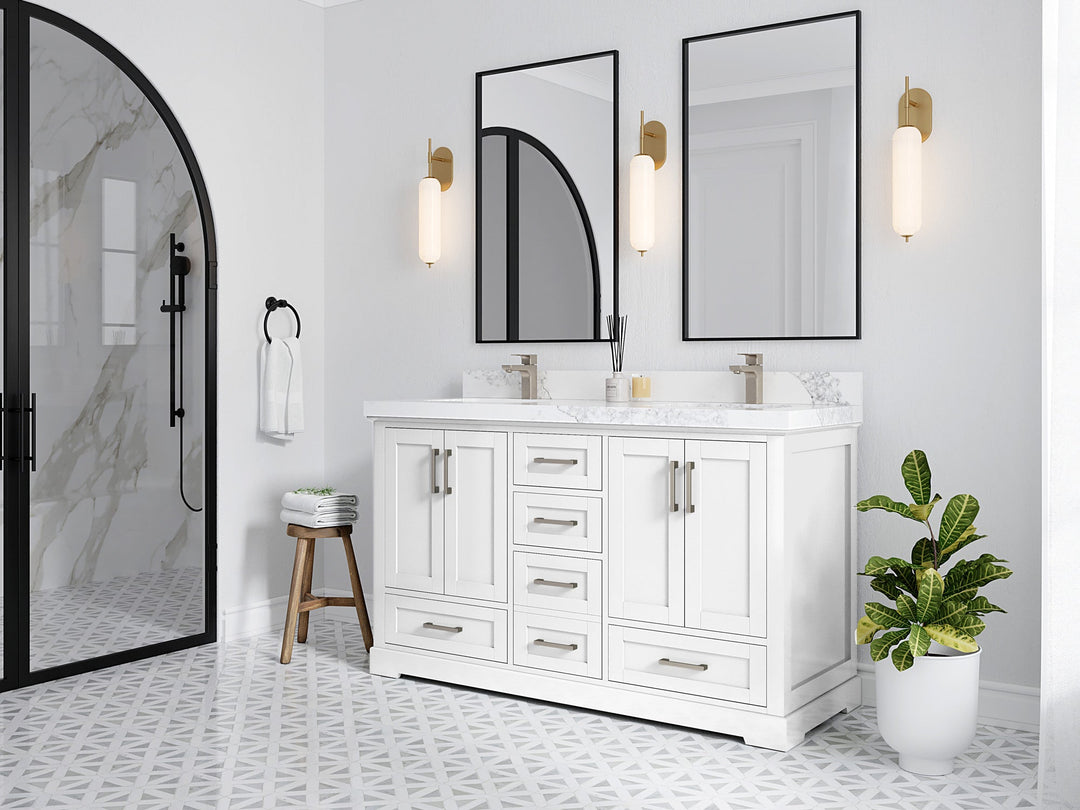 Boston 60 in. W x 22 in. D Double Sink Bathroom Vanity - Willow Bath and Vanity