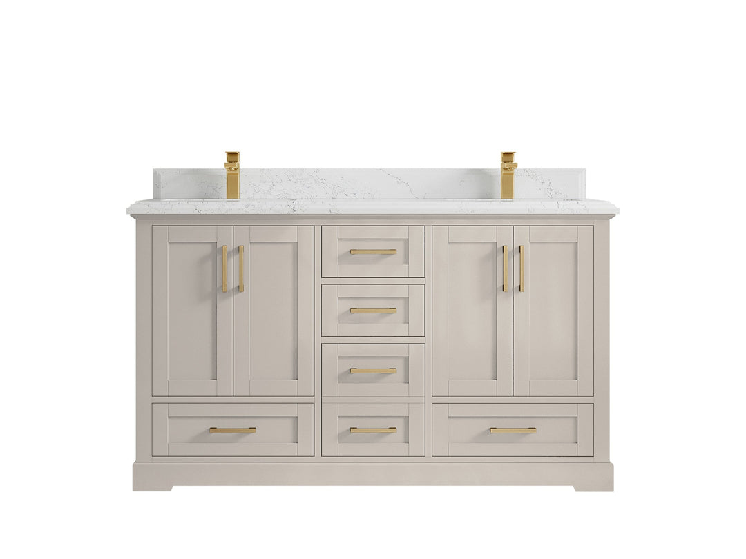 Boston 60 in. W x 22 in. D Double Sink Bathroom Vanity - Willow Bath and Vanity