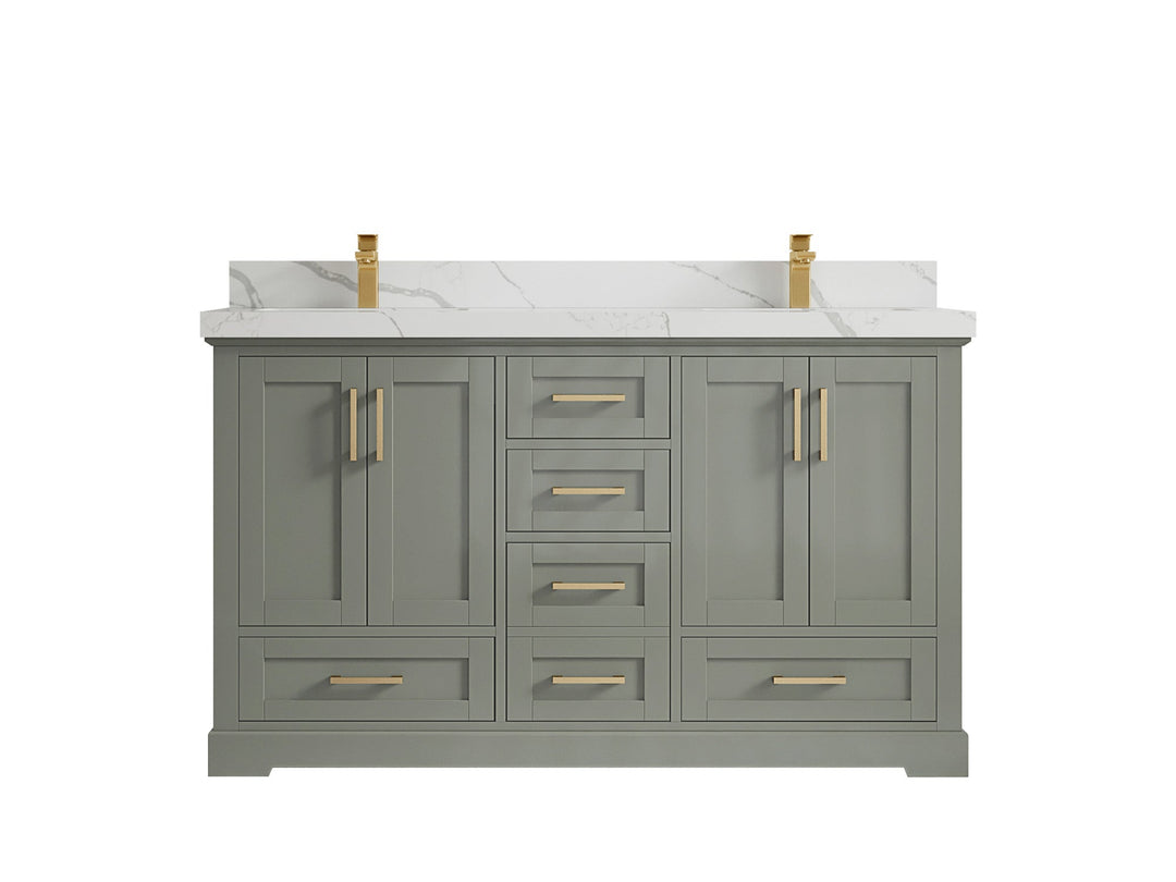 Boston 60 in. W x 22 in. D Double Sink Bathroom Vanity - Willow Bath and Vanity