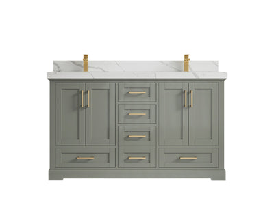 Boston 60 in. W x 22 in. D Double Sink Bathroom Vanity - Willow Bath and Vanity