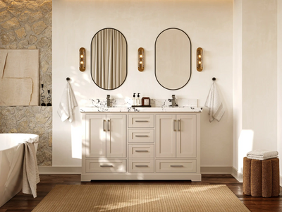 Boston 60 in. W x 22 in. D Double Sink Bathroom Vanity - Willow Bath and Vanity