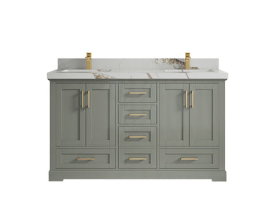 Boston 60 in. W x 22 in. D Double Sink Bathroom Vanity - Willow Bath and Vanity