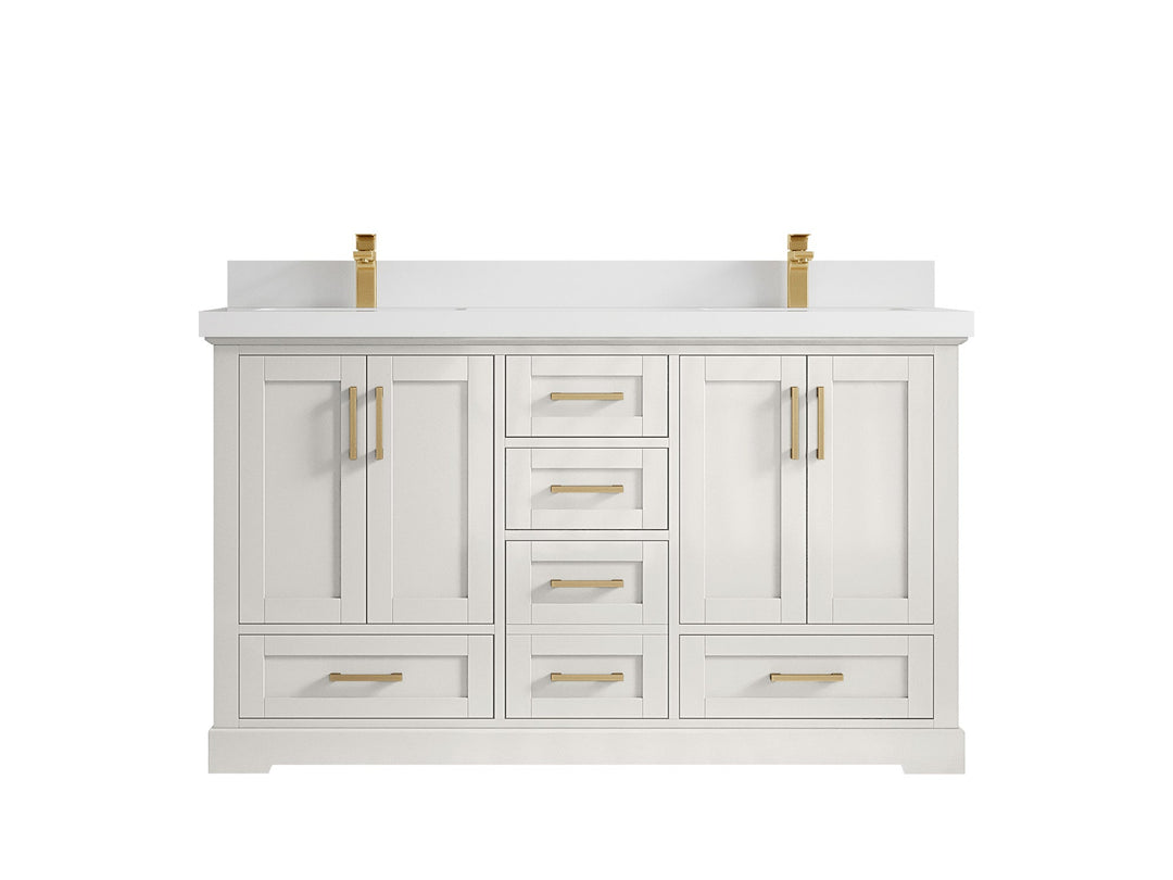 Boston 60 in. W x 22 in. D Double Sink Bathroom Vanity - Willow Bath and Vanity