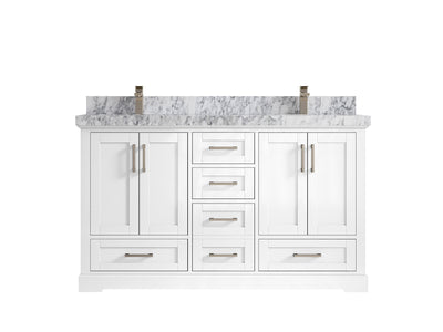 Boston 60 in. W x 22 in. D Double Sink Bathroom Vanity - Willow Bath and Vanity