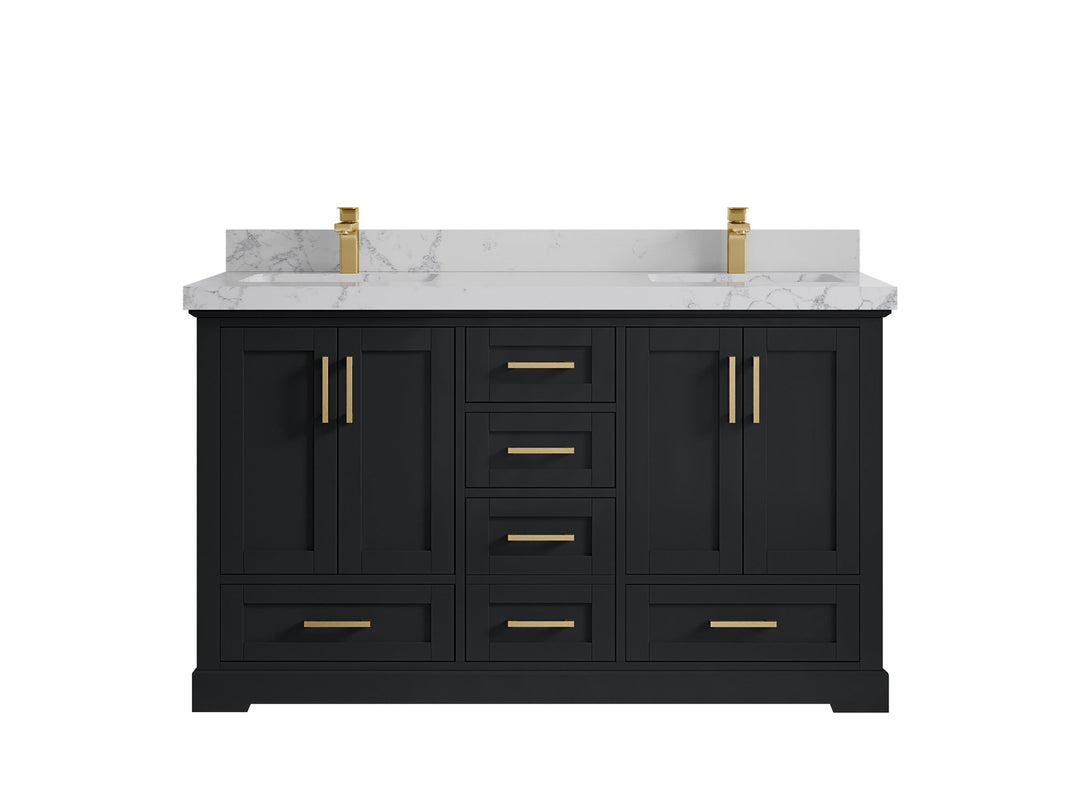 Boston 60 in. W x 22 in. D Double Sink Bathroom Vanity - Willow Bath and Vanity