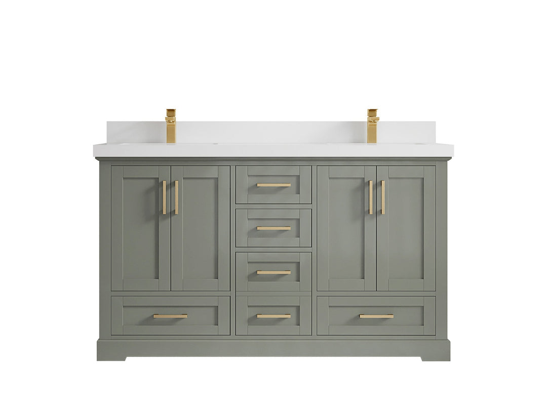 Boston 60 in. W x 22 in. D Double Sink Bathroom Vanity - Willow Bath and Vanity