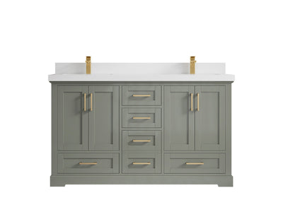 Boston 60 in. W x 22 in. D Double Sink Bathroom Vanity - Willow Bath and Vanity