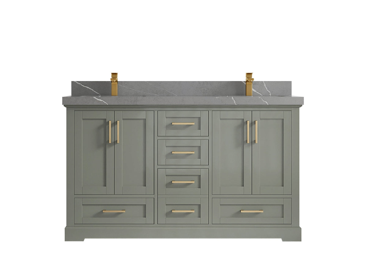 Boston 60 in. W x 22 in. D Double Sink Bathroom Vanity - Willow Bath and Vanity