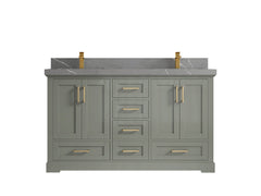 Boston 60 in. W x 22 in. D Double Sink Bathroom Vanity - photo 32
