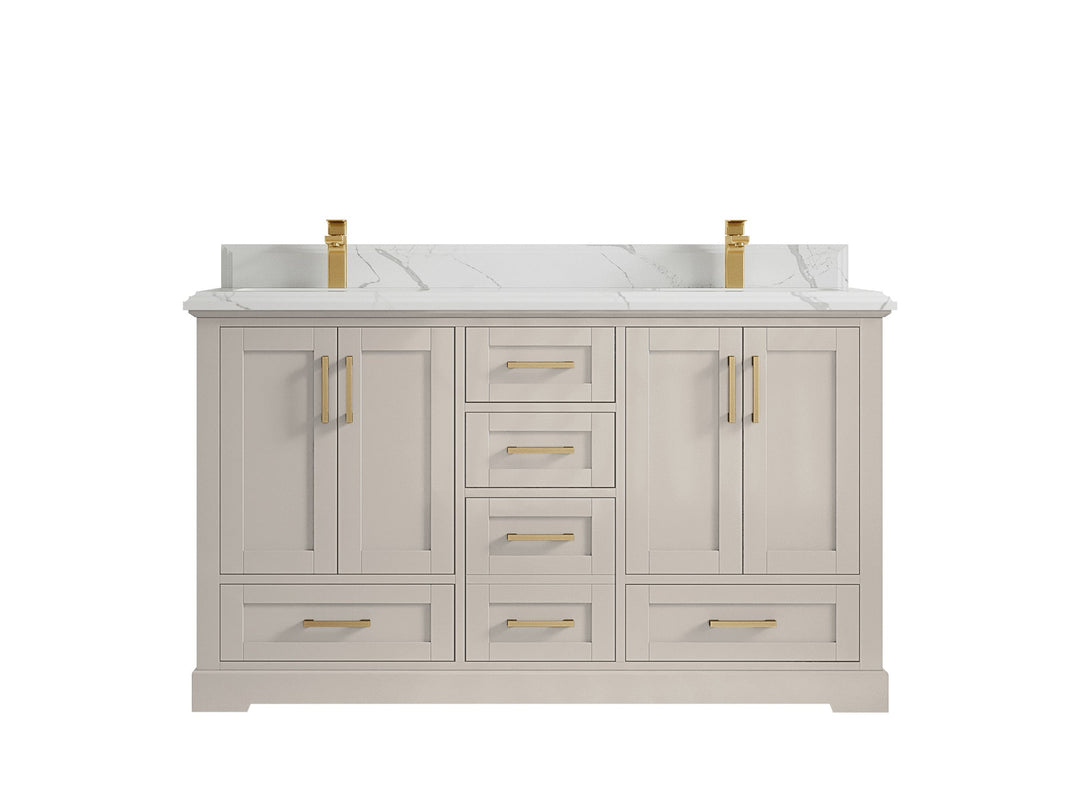 Boston 60 in. W x 22 in. D Double Sink Bathroom Vanity - Willow Bath and Vanity