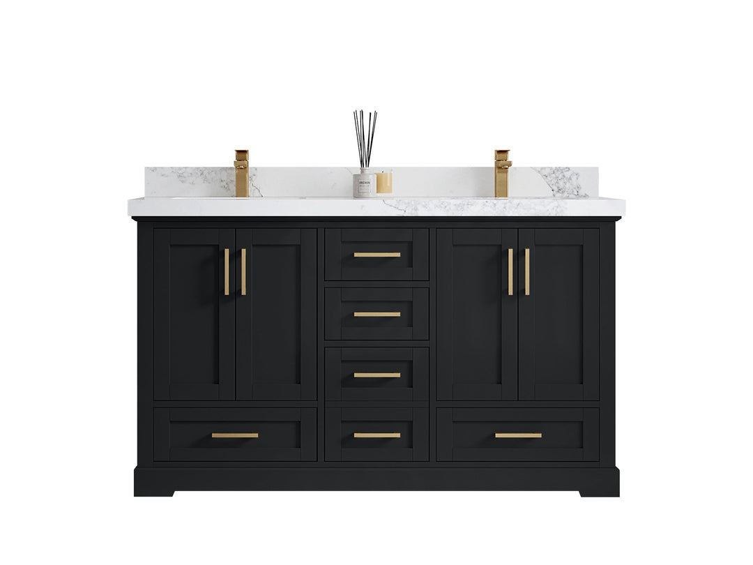 Boston 60 in. W x 22 in. D Double Sink Bathroom Vanity - Willow Bath and Vanity