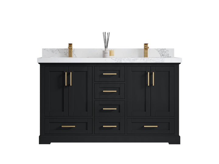 Boston 60 in. W x 22 in. D Double Sink Bathroom Vanity - photo 1