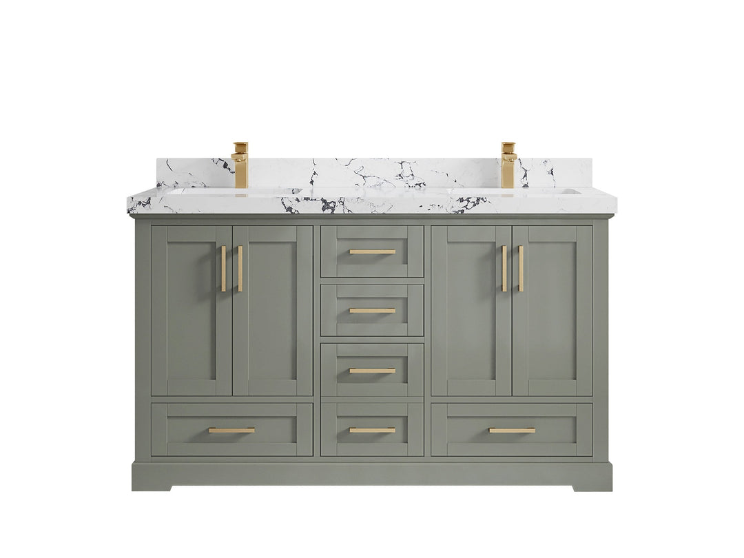 Boston 60 in. W x 22 in. D Double Sink Bathroom Vanity - Willow Bath and Vanity