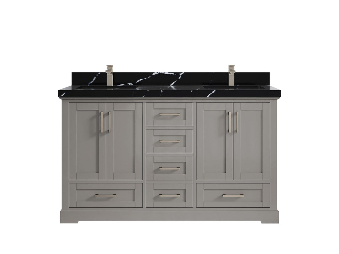 Boston 60 in. W x 22 in. D Double Sink Bathroom Vanity - Willow Bath and Vanity