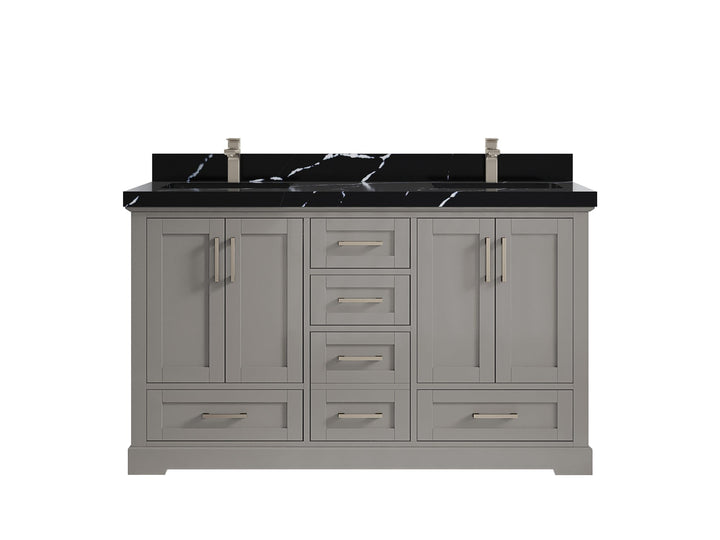 Boston 60 in. W x 22 in. D Double Sink Bathroom Vanity - photo 18